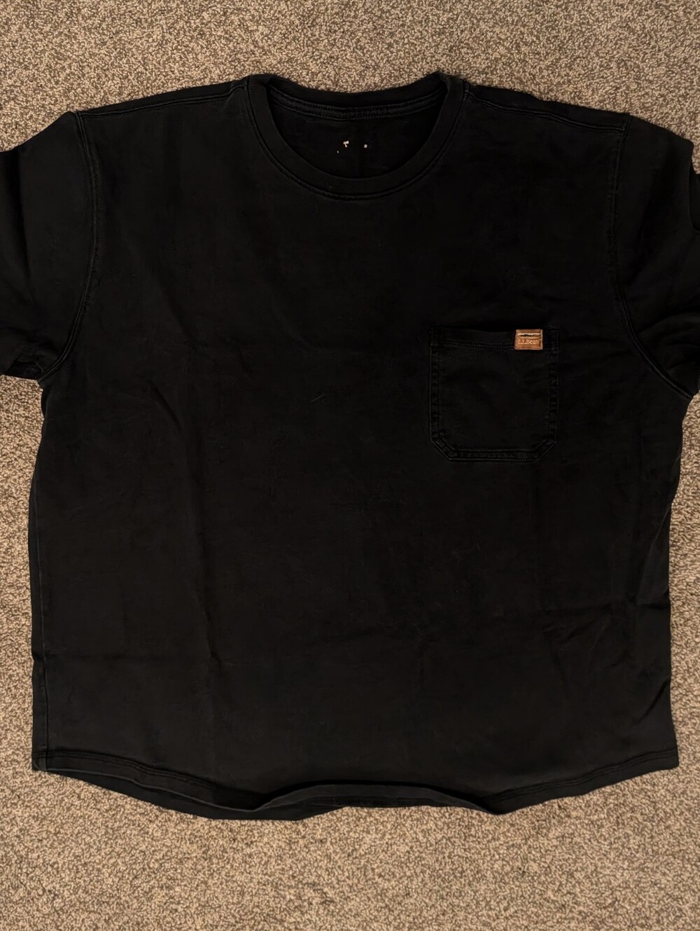 L.L. Bean Black Short Sleeve Pocket Tee
